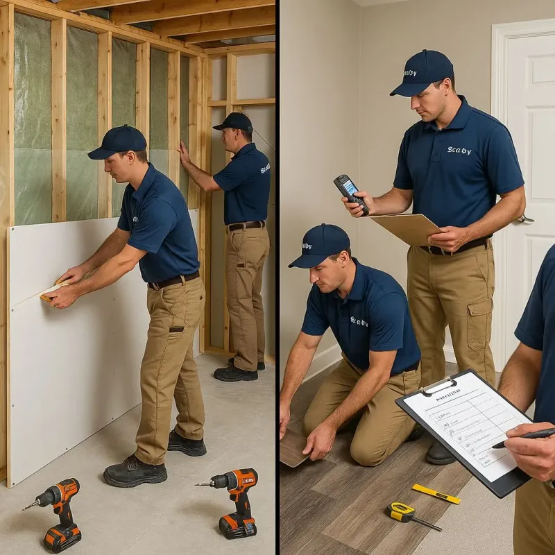 Repairs and Reconstruction process in New Athens, IL